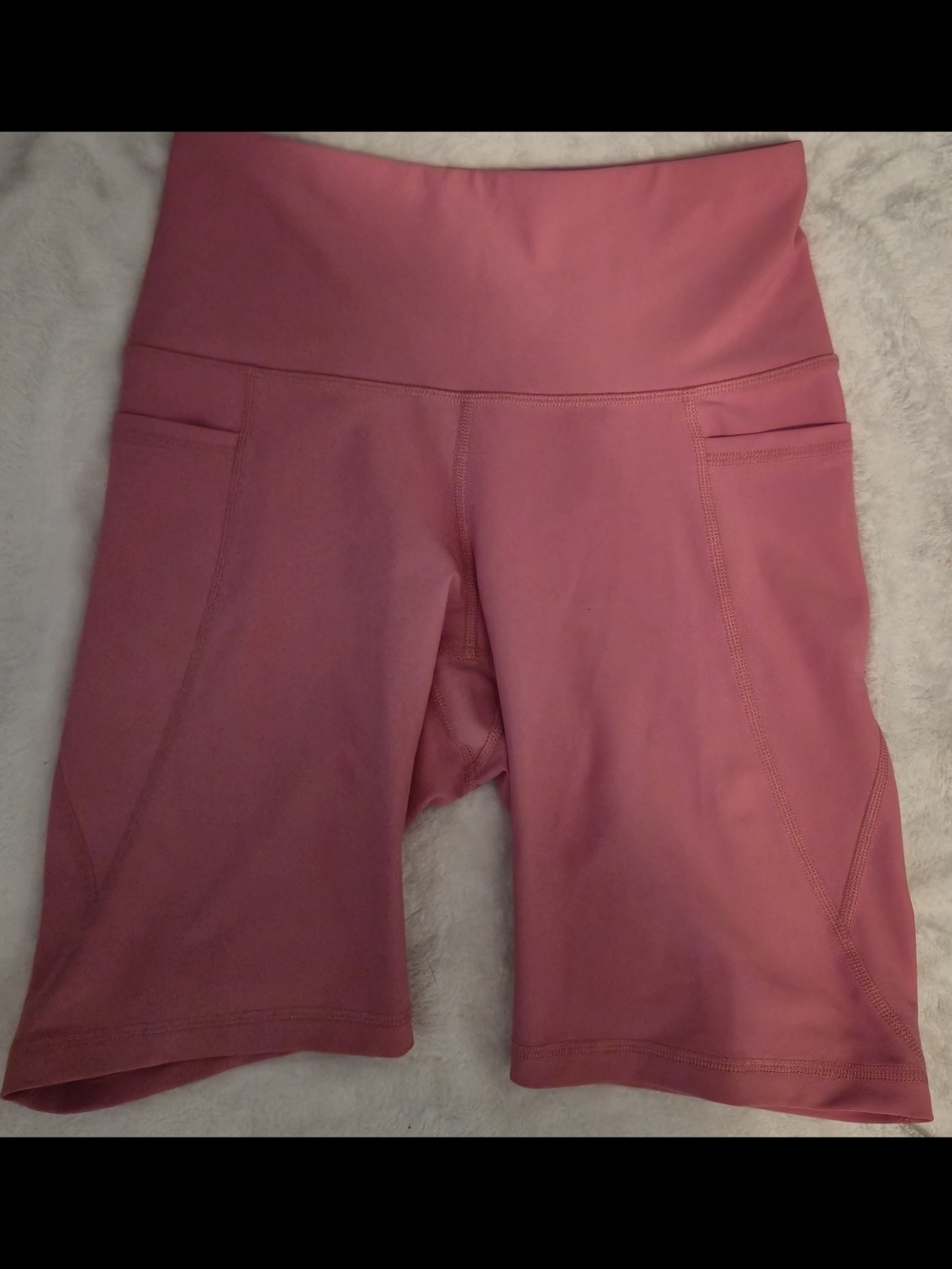 Old Navy Rose Pink High-Waist Bike Shorts with Side Pockets Size Small